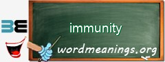 WordMeaning blackboard for immunity